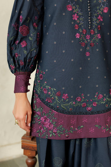 Iznik IPF-26 Embroidered Printed Viscose Linen