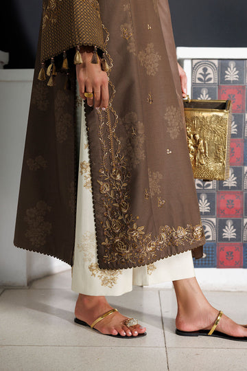 Iznik IPF-25 Embroidered Printed Viscose Linen
