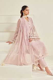 Alizeh AF-DHG-5056-Ornee Ornee embroidered chiffon unstitched 3 piece suit, Blush Pink, women's suit