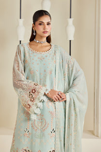 Alizeh AF-DHG-5046-Tiyaahe Tiyaahe embroidered chiffon unstitched 3 piece suit, Mint Green, women's suit
