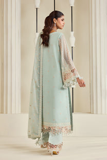 Alizeh AF-DHG-5046-Tiyaahe Tiyaahe embroidered chiffon unstitched 3 piece suit, Mint Green, women's suit