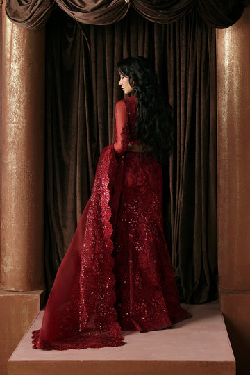 Afrozeh Lover FWU-0078 La Fuchsia 26 Maroon unstitched formal suit