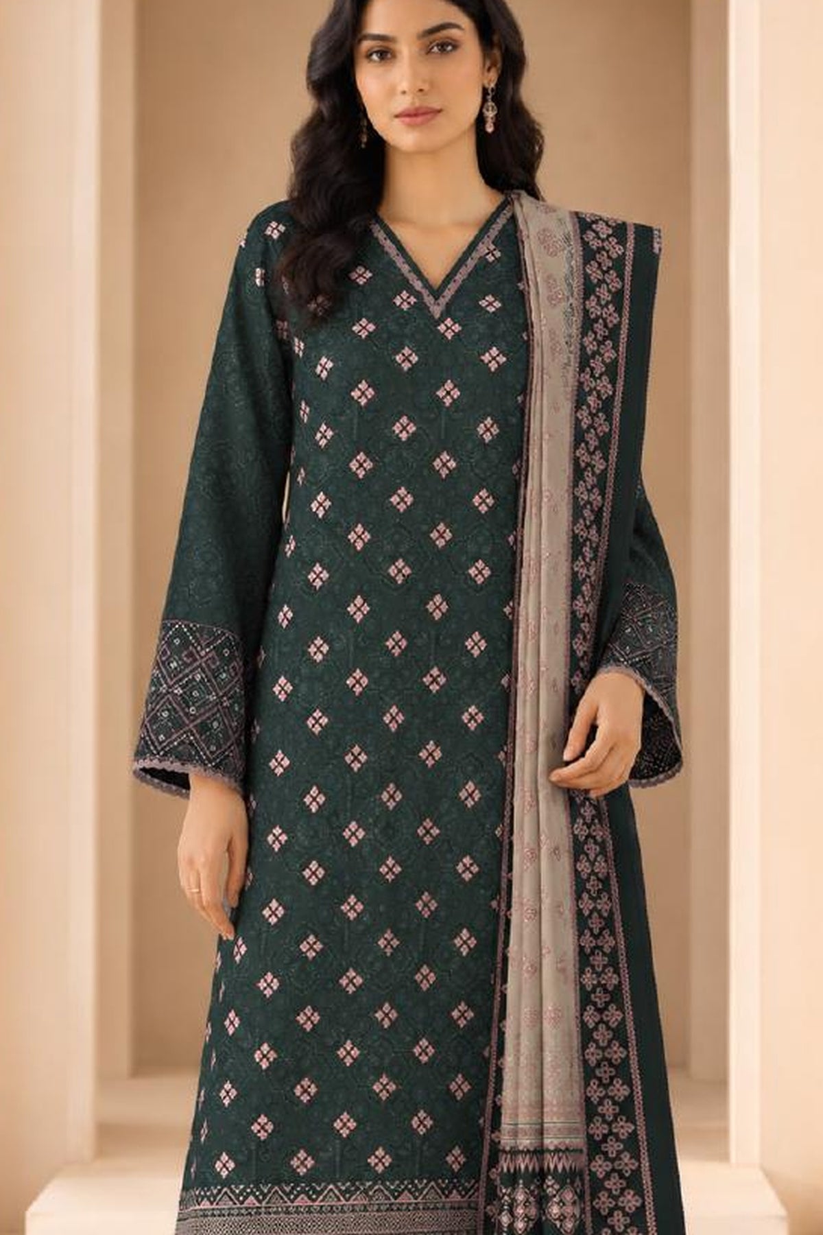 Sapphire CL11-102 | Digital Embroidered Linen Suit | Pak Cloth House