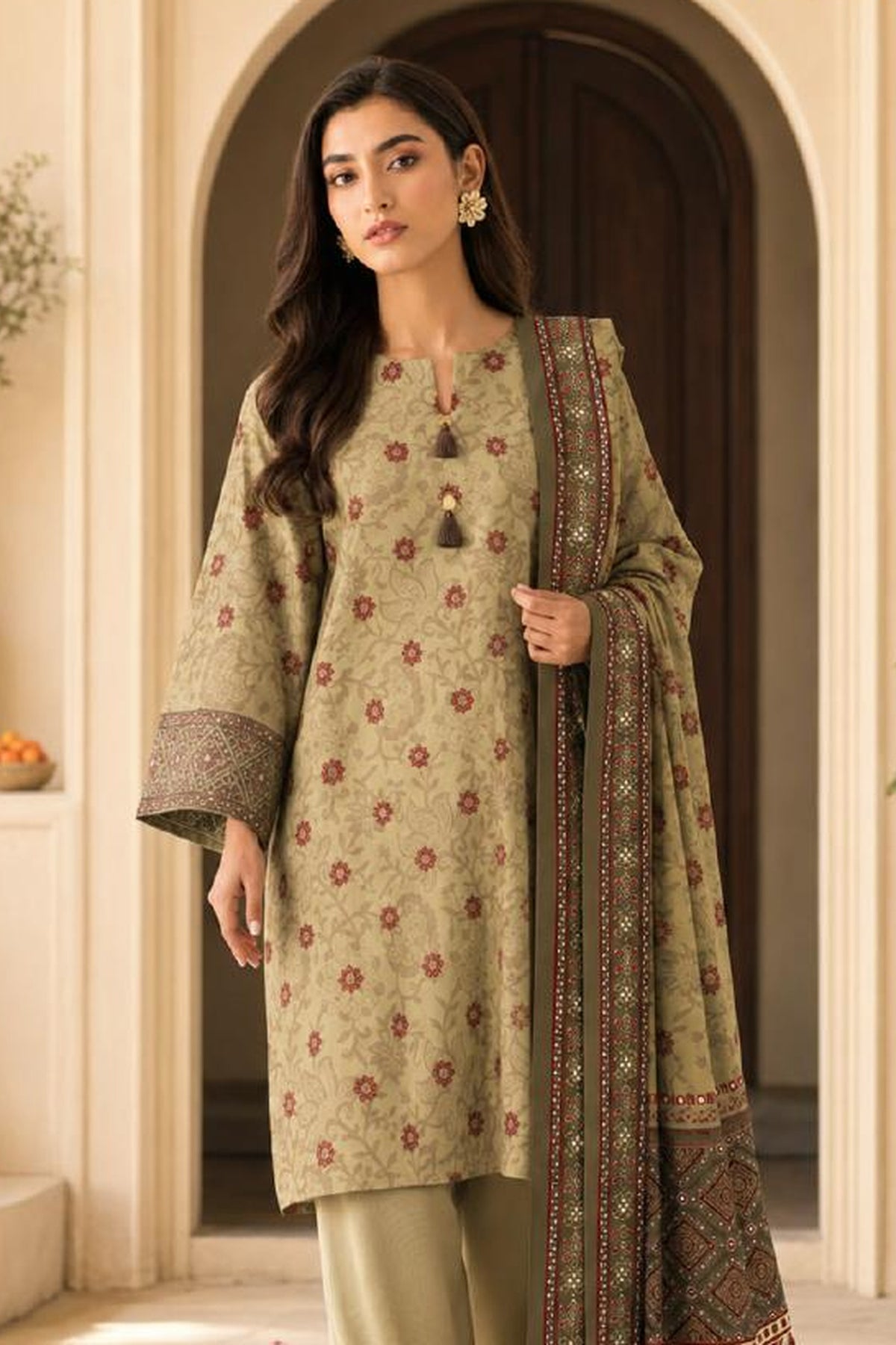 Sapphire CL11-104 | Digital Embroidered Linen Suit | Pak Cloth House