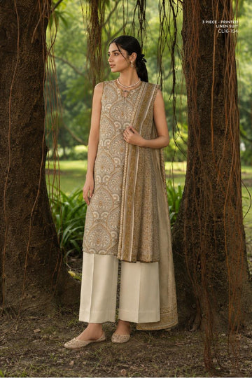 Sapphire CL16-154 | Printed Linen Suit | Pak Cloth House