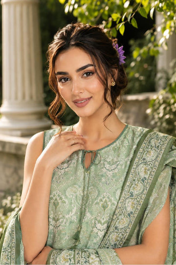 Sapphire CL16-159 | Printed Linen Suit | Pak Cloth House