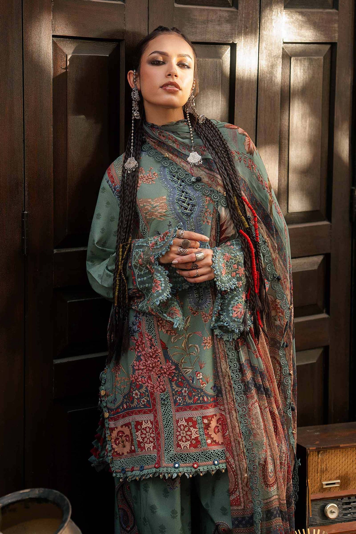 3 Piece Unstiched Embroidered Cambric Suit