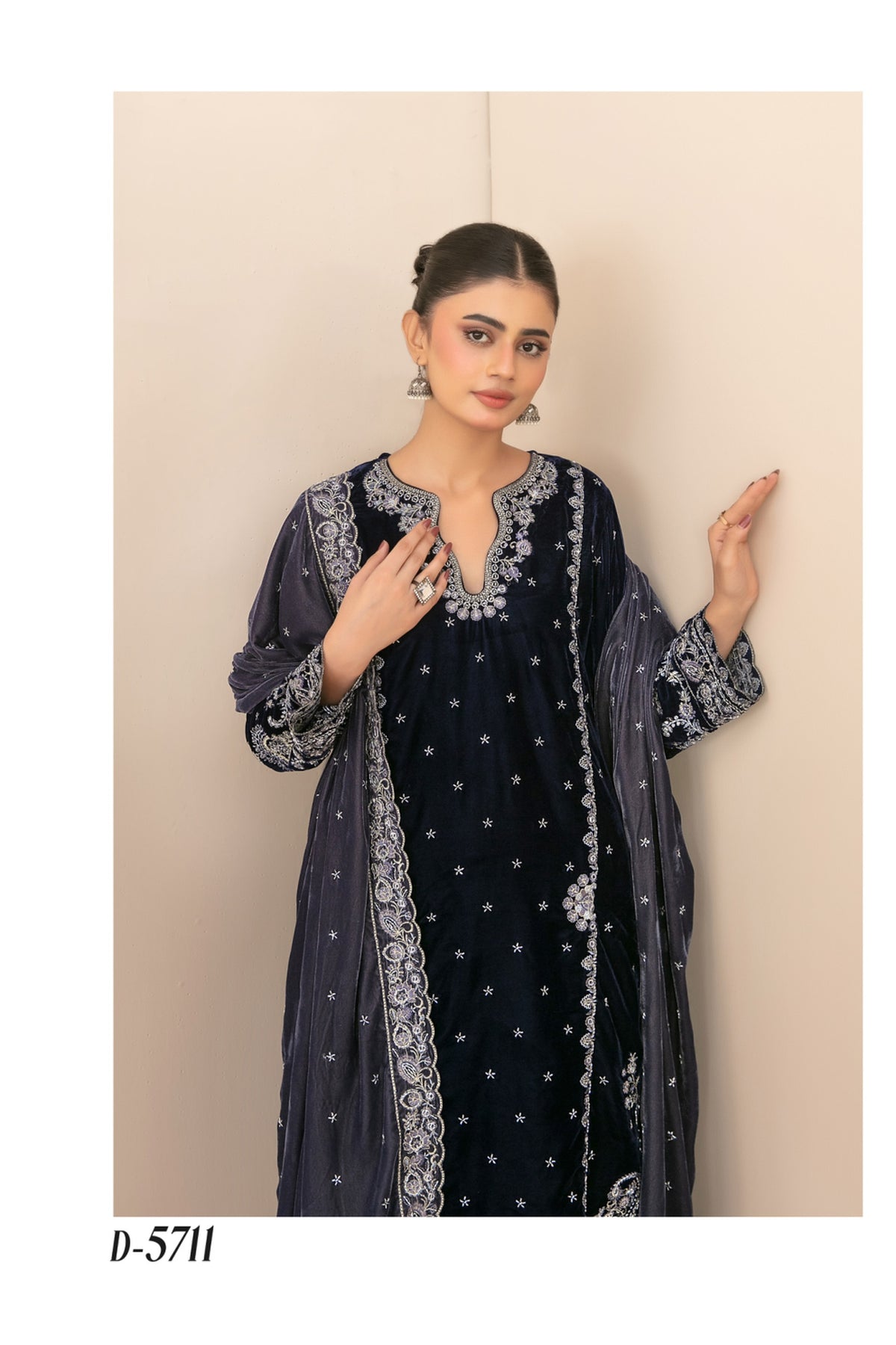 Milan By Tawkkal D-5711 | Embroidered Velvet Suit | Pak Cloth House