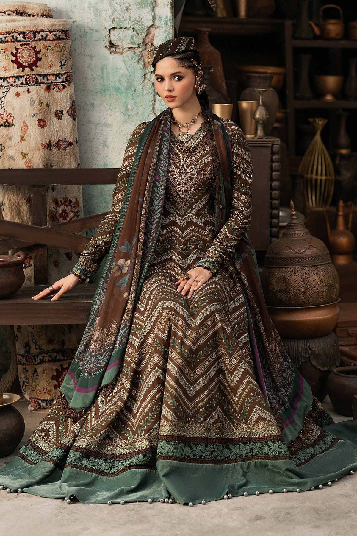 3 Piece Unstiched Embroidered Cambric Suit