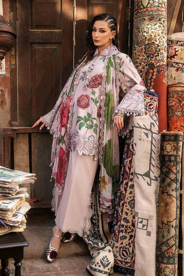 3 Piece Unstiched Embroidered Linen Suit