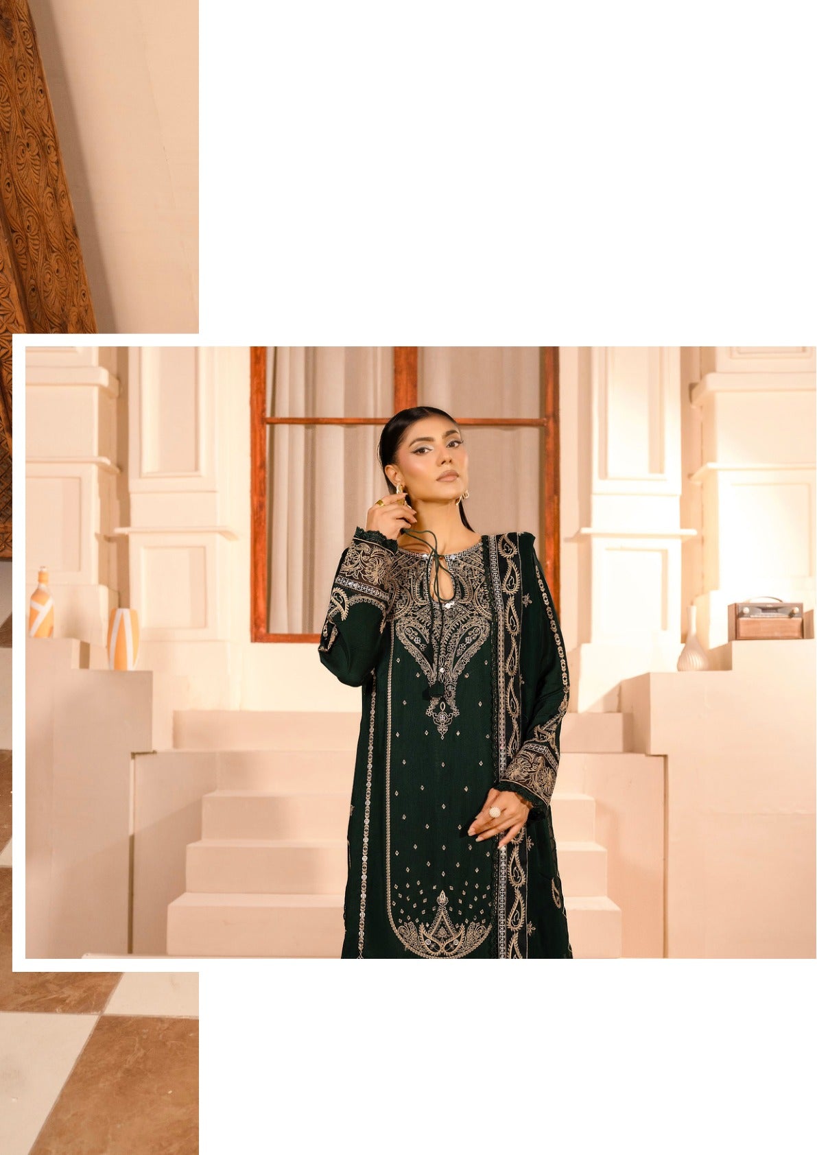 Marjjan MZV-63 Green Unstitched Suit