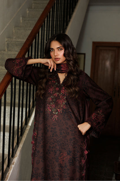 Iznik IPF-29 Embroidered Printed Viscose Linen