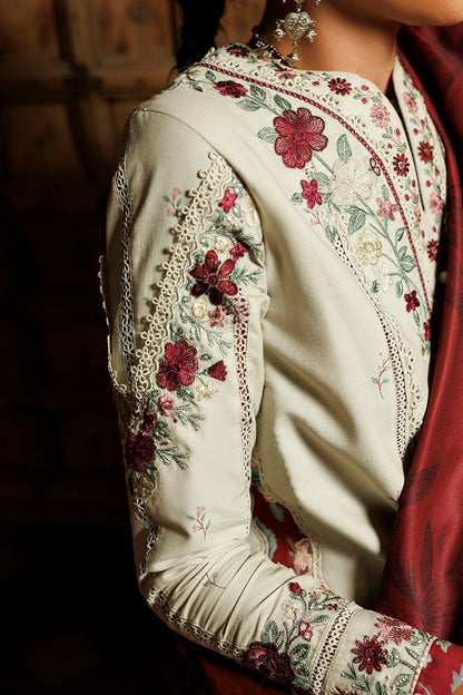 Iznik IPF-28 Embroidered Printed Viscose Linen