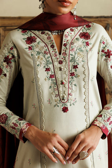 Iznik IPF-28 Embroidered Printed Viscose Linen
