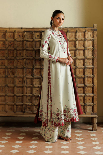 Iznik IPF-28 Embroidered Printed Viscose Linen