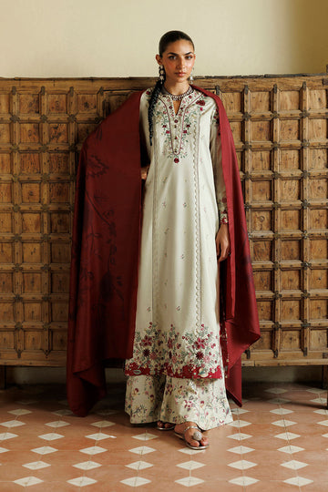 Iznik IPF-28 Embroidered Printed Viscose Linen