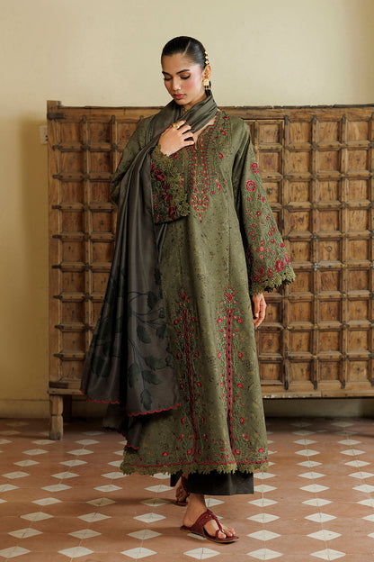 Iznik IPF-27 Embroidered Printed Viscose Linen