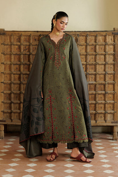 Iznik IPF-27 Embroidered Printed Viscose Linen