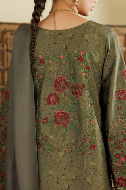 Iznik IPF-27 Embroidered Printed Viscose Linen