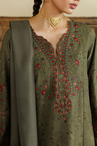 Iznik IPF-27 Embroidered Printed Viscose Linen