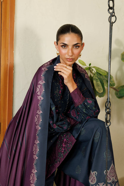 Iznik IPF-26 Embroidered Printed Viscose Linen