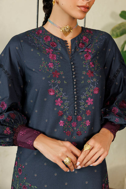 Iznik IPF-26 Embroidered Printed Viscose Linen