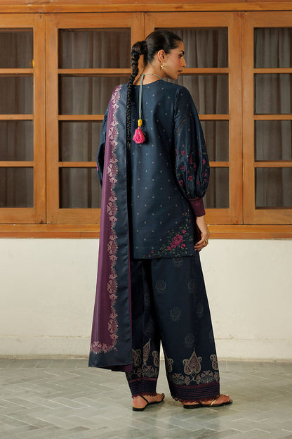 Iznik IPF-26 Embroidered Printed Viscose Linen