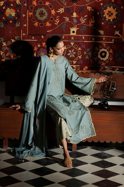 Iznik IPF-24 Embroidered Printed Viscose Linen