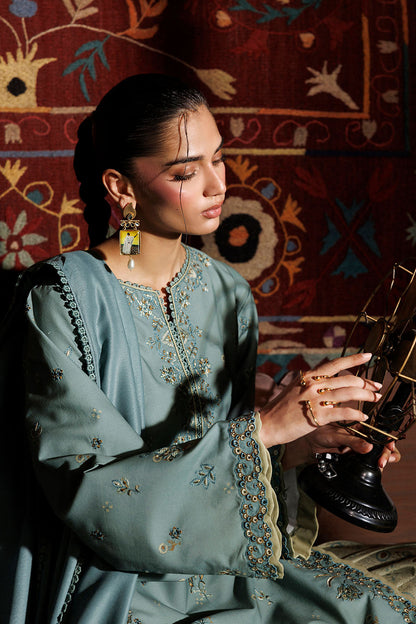 Iznik IPF-24 Embroidered Printed Viscose Linen