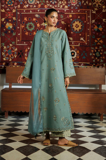 Iznik IPF-24 Embroidered Printed Viscose Linen
