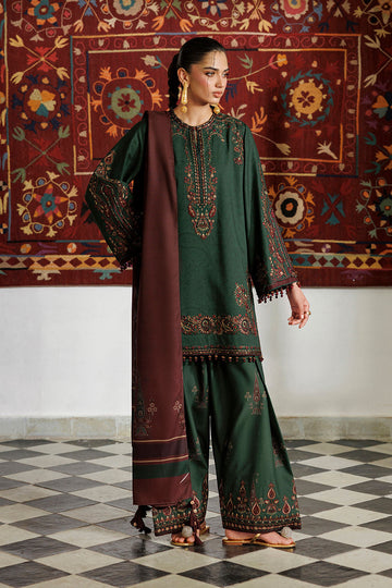 Iznik IPF-32 Embroidered Printed Viscose Linen