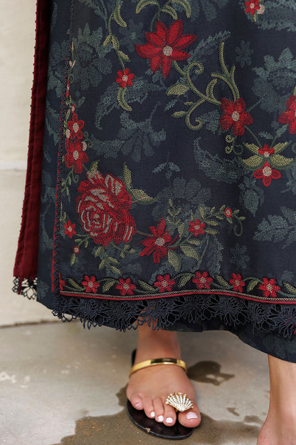 Iznik IPF-31 Embroidered Printed Viscose Linen