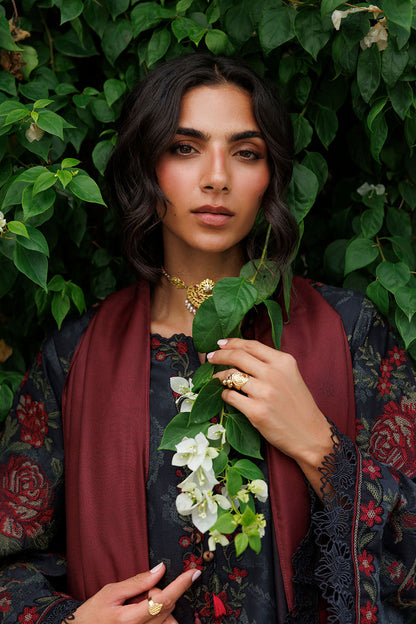 Iznik IPF-31 Embroidered Printed Viscose Linen