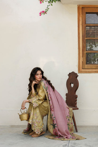 Iznik IPF-23 Embroidered Printed Viscose Linen