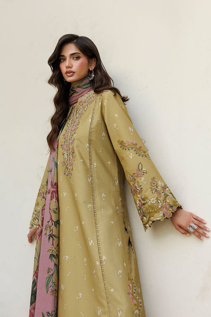 Iznik IPF-23 Embroidered Printed Viscose Linen