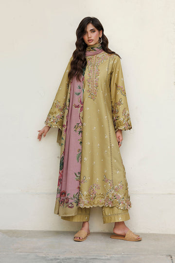 Iznik IPF-23 Embroidered Printed Viscose Linen