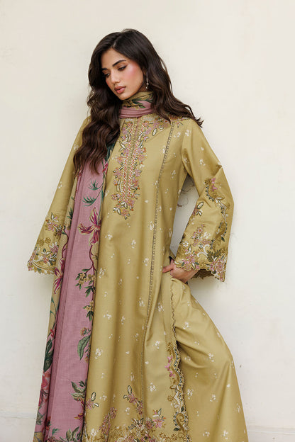 Iznik IPF-23 Embroidered Printed Viscose Linen