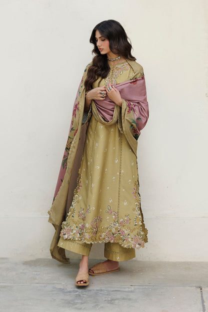Iznik IPF-23 Embroidered Printed Viscose Linen