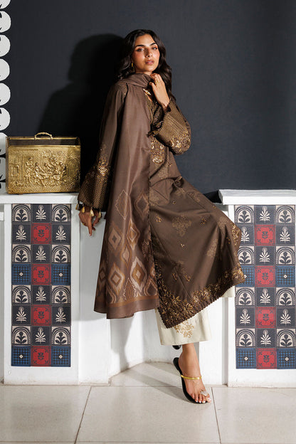Iznik IPF-25 Embroidered Printed Viscose Linen