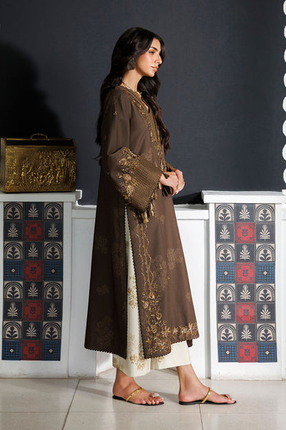 Iznik IPF-25 Embroidered Printed Viscose Linen