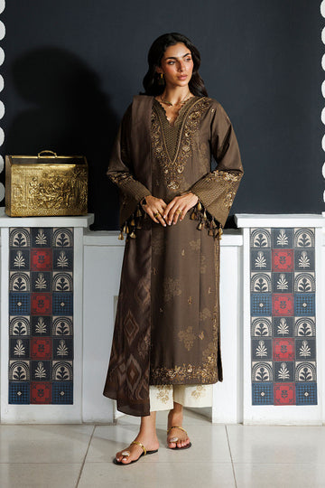 Iznik IPF-25 Embroidered Printed Viscose Linen