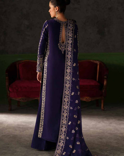 Emaan Adeel Azure Sapphire Verve Silk