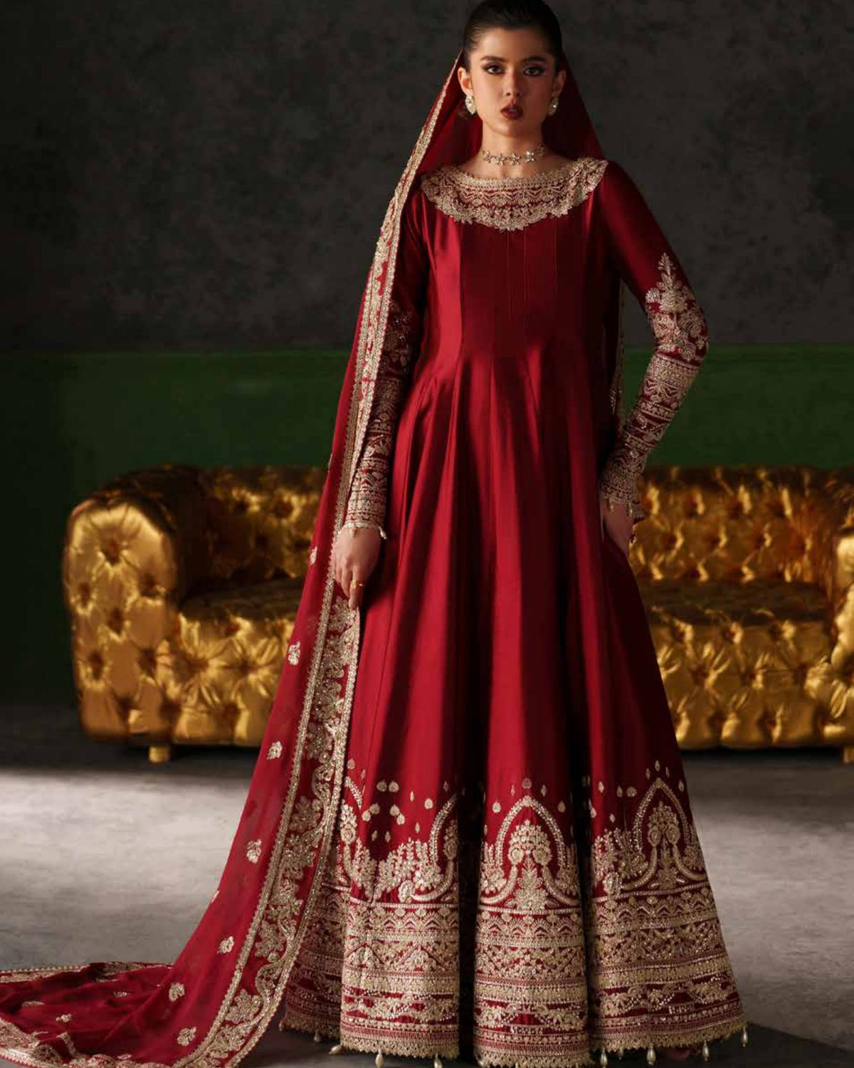 Emaan Adeel Onyx Muse Verve Silk