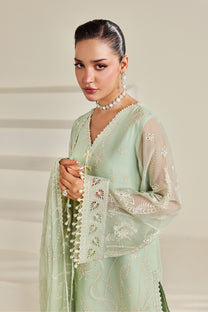 Alizeh AF-DHG-5055-Meerak Meerak embroidered chiffon unstitched 3 piece suit, Pistachio Green, women's suit