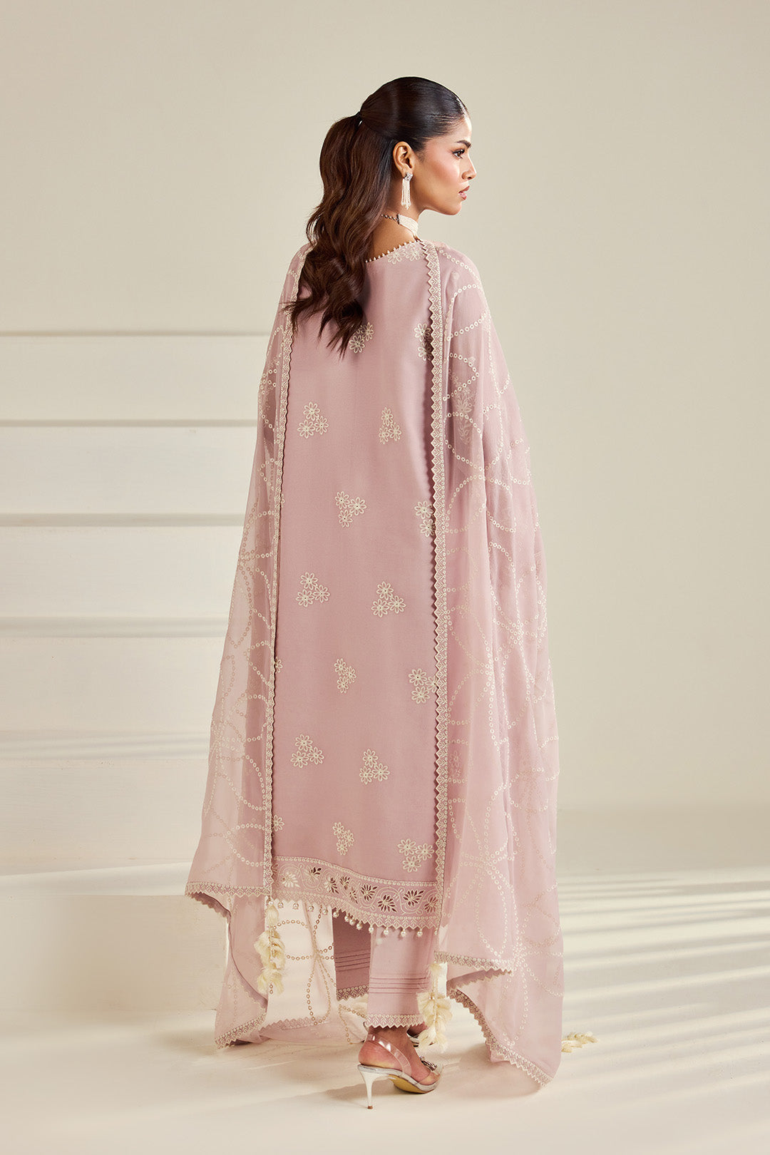 Alizeh AF-DHG-5056-Ornee Ornee embroidered chiffon unstitched 3 piece suit, Blush Pink, women's suit