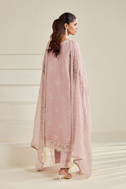 Alizeh AF-DHG-5056-Ornee Ornee embroidered chiffon unstitched 3 piece suit, Blush Pink, women's suit