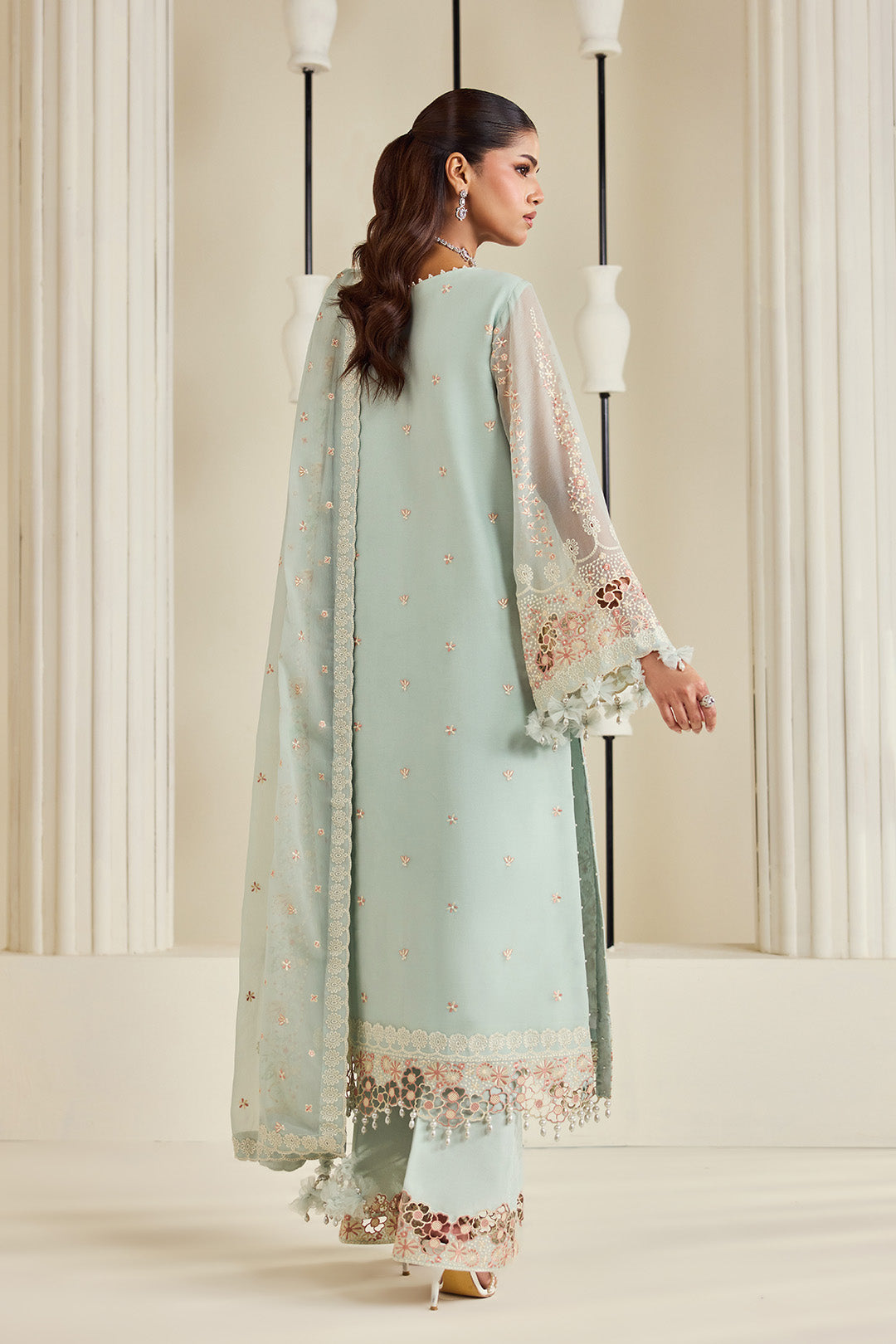 Alizeh AF-DHG-5046-Tiyaahe Tiyaahe embroidered chiffon unstitched 3 piece suit, Mint Green, women's suit