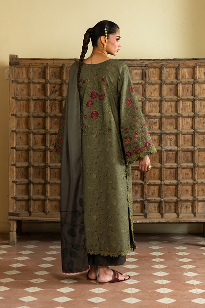 Iznik IPF-27 Embroidered Printed Viscose Linen