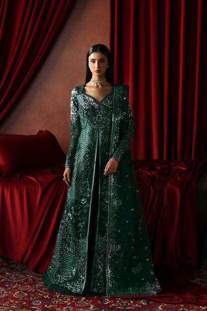 Afrozeh Hierophant FWU-0073 La Fuchsia 26 Bottle Green unstitched formal suit