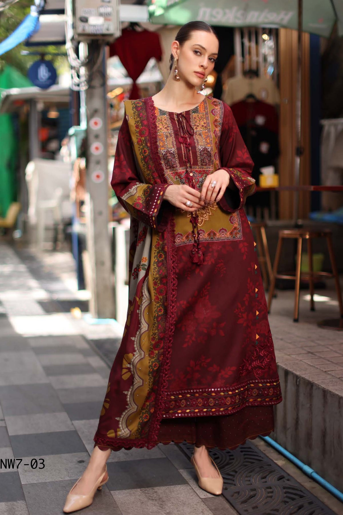 Charizma Aniiq ANW7-03 | Linen Suit | Pak Cloth House